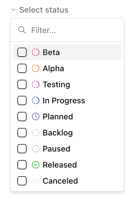 Roadmap Status