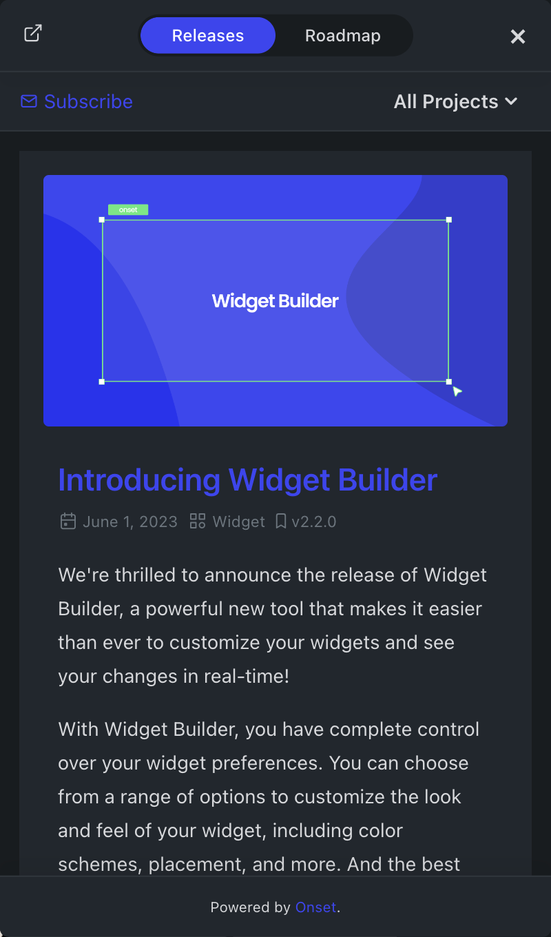 Embeddable Widget