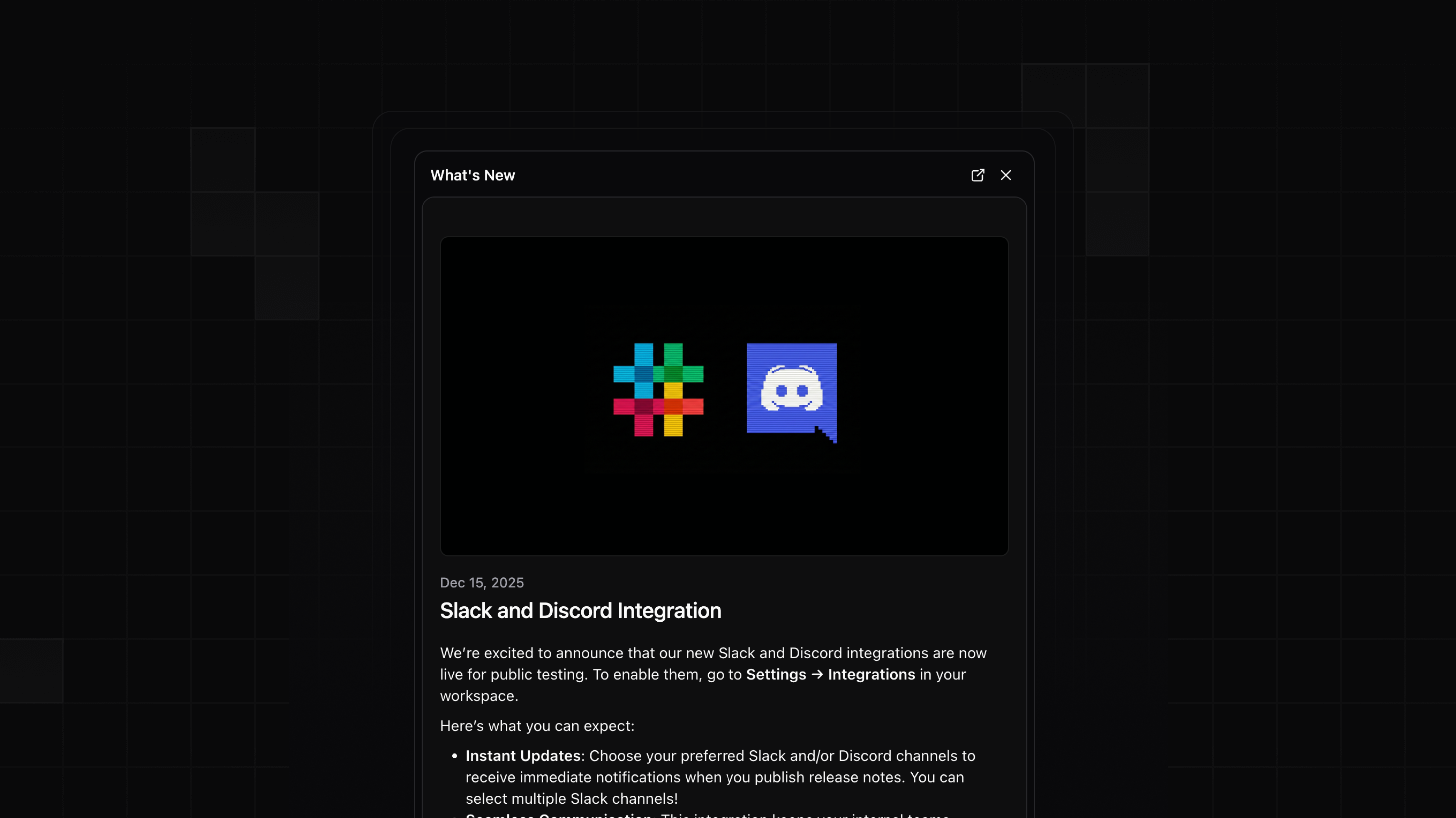 Bring product updates into your app